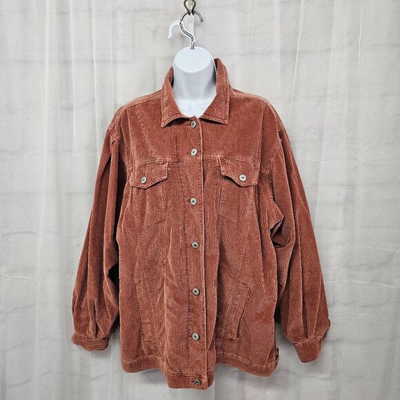 American Eagle Outfitters Rust Corduroy Utility Jacket - Picture 13 of 13